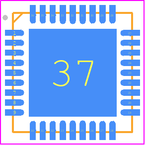 CC1111F16RSPR - Texas Instruments PCB footprint - Quad Flat No-Lead - Quad Flat No-Lead - (QLP 36)
