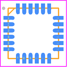ZSSC3224BI3R - Renesas Electronics PCB footprint - Quad Flat No-Lead - Quad Flat No-Lead - 24-PQFN-+-