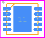 AD5270BCPZ-100-RL7 - Analog Devices PCB footprint - Small Outline No-lead - Small Outline No-lead - 10-Lead Frame Chip Scale Package [LFCSP_WD]