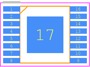 L5988DTR - STMicroelectronics PCB footprint - Small Outline Packages - Small Outline Packages - HTSSOP16_2024-1