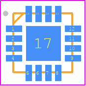 FSUSB74MPX - onsemi PCB footprint - Quad Flat No-Lead - Quad Flat No-Lead - FSUSB74MPX