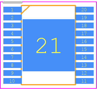 ADP5071AREZ - Analog Devices PCB footprint - Small Outline Packages - Small Outline Packages - RE-20-1