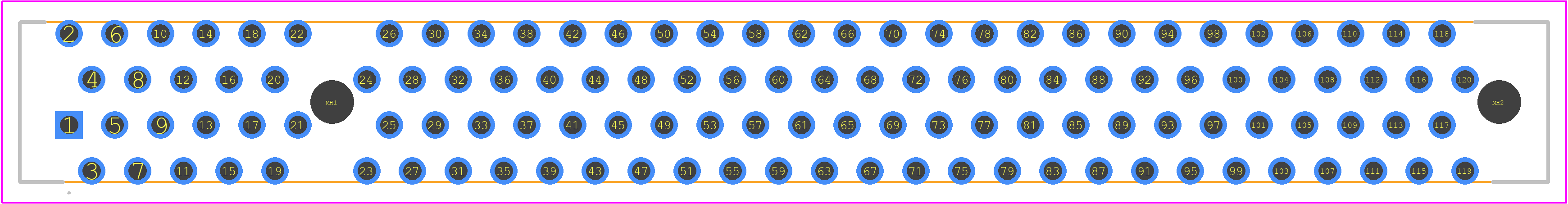 145154-4 - TE Connectivity PCB footprint - Other - Other - 145154-4-1