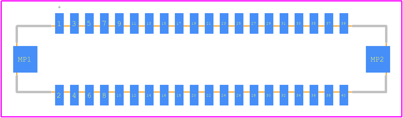DF13A-40DP-1.25V(91) - Hirose PCB footprint - Other - Other - DF13A-40DP-1.25V(91)-3