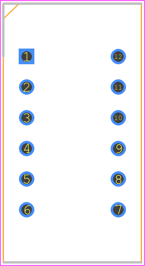HCMS-3962 - Avago Technologies PCB footprint - Dual-In-Line Sockets - Dual-In-Line Sockets - 21.46mm x 11.43mm x 5.31mm