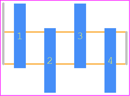 87898-0426 - Molex PCB footprint - Header, Unshrouded - Single Row Staggered SMD Pin - Header, Unshrouded - Single Row Staggered SMD Pin - 87898-0426