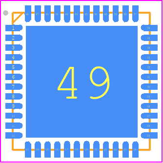 STM8L152C4U6 - STMicroelectronics PCB footprint - Quad Flat No-Lead - Quad Flat No-Lead - UFQFPN - 48 leads, 7x7 mm, 0.5 mm pitch