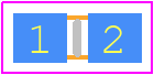 2508051217Y6 - Fair-Rite PCB footprint - Ferrite Bead Chip - Ferrite Bead Chip - 0805_(Thickness,H=1.45)