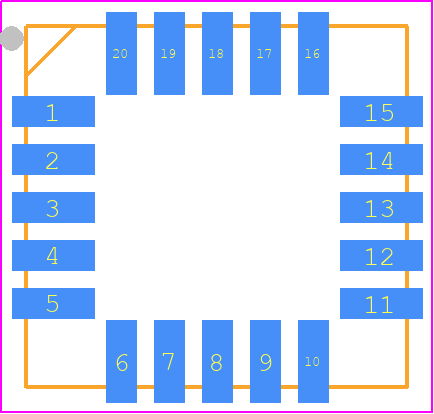 XM1100_1103874 - SIERRA WIRELESS PCB footprint - Quad Flat No-Lead - Quad Flat No-Lead - XM1100_1103874