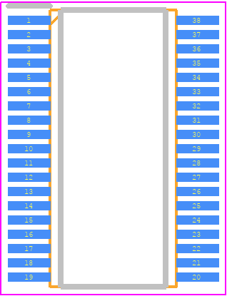 ADS8668IDBTR - Texas Instruments PCB footprint - Small Outline Packages - Small Outline Packages - DBT0038A