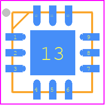 ST2S06BPQR - STMicroelectronics PCB footprint - Quad Flat No-Lead - Quad Flat No-Lead - QFN12L (4x4)-2