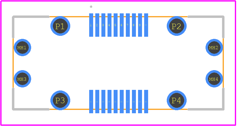 FX23-20S-0.5SV(20) - Hirose PCB footprint - Other - Other - FX23-20S-0.5SV(20)-3
