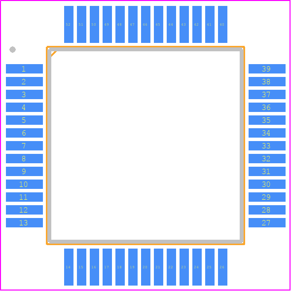 CS42438-DMZ - Cirrus Logic PCB footprint - Quad Flat Packages - Quad Flat Packages - 52L MQFP