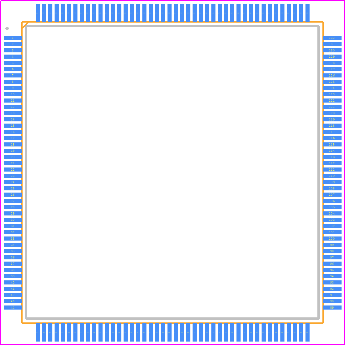 STM32F746IGT6E - STMicroelectronics PCB footprint - Quad Flat Packages - Quad Flat Packages - LQFP176, 24 x 24 mm