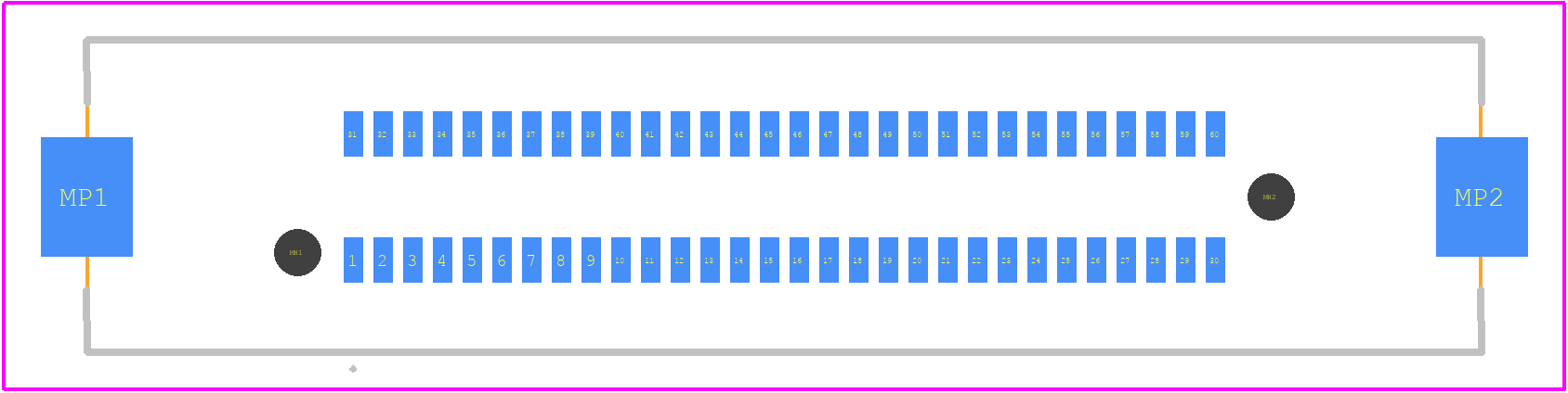 FX27-60S-0.8SV - Hirose PCB footprint - Other - Other - FX27-60S-0.8SV-2