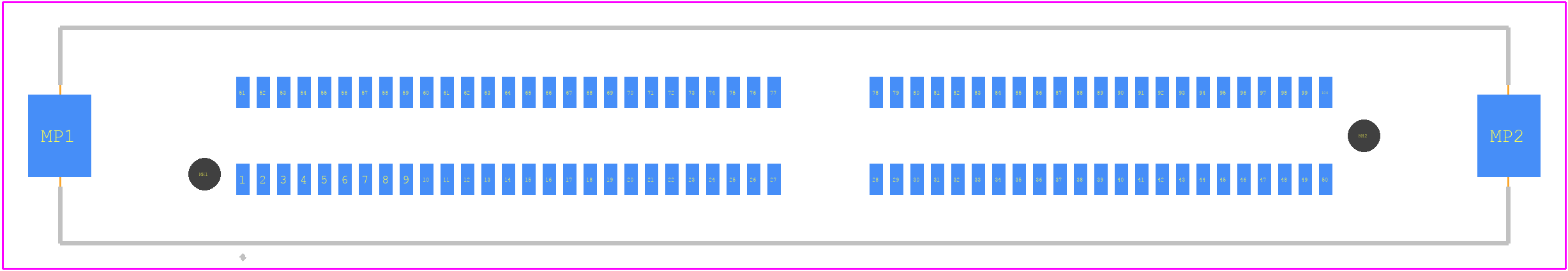 FX27-100S-0.8SV - Hirose PCB footprint - Other - Other - FX27-100S-0.8SV-1