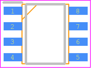 LT1498IS8#PBF - Analog Devices PCB footprint - Small Outline Packages - Small Outline Packages - so-8(1.752mm)