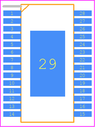 BD63520AEFV-E2 - ROHM Semiconductor PCB footprint - Small Outline Packages - Small Outline Packages - HTSSOP-B28