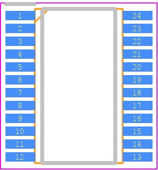 TCA6416PWR - Texas Instruments PCB footprint - Small Outline Packages - Small Outline Packages - PW (R-PDSO-G24)