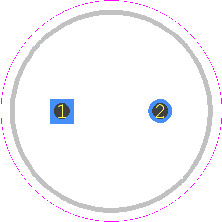 EKXJ251ELL470MJ25S - Chemi-Con PCB footprint - Capacitor, Polarized Radial Diameter - Capacitor, Polarized Radial Diameter - 10mm x 25mm