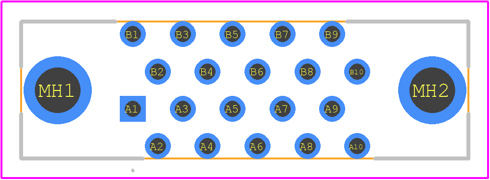 FX2C-20P-1.27DSAL(71) - Hirose PCB footprint - Other - Other - FX2C-20P-1.27DSAL(71)-1