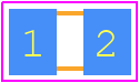 GCG2165G1H472JA01D - Murata Electronics PCB footprint - Capacitor Chip Non-polarised - Capacitor Chip Non-polarised - L=2.0mm W=1.25mm T=0.6mm