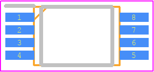 TPS2112PWRG4 - Texas Instruments PCB footprint - Small Outline Packages - Small Outline Packages - PW0008A