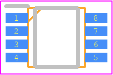 S-25C160A0I-K8T3U3 - ABLIC Inc. PCB footprint - Small Outline Packages - Small Outline Packages - TMSOP-8