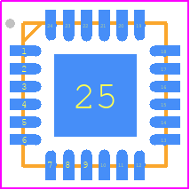 AIS3624DQ - STMicroelectronics PCB footprint - Quad Flat No-Lead - Quad Flat No-Lead - QFN 24L