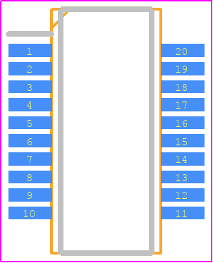 PLL1706DBQG4 - Texas Instruments PCB footprint - Small Outline Packages - Small Outline Packages - DBQ (R-PDSO-G20)_1