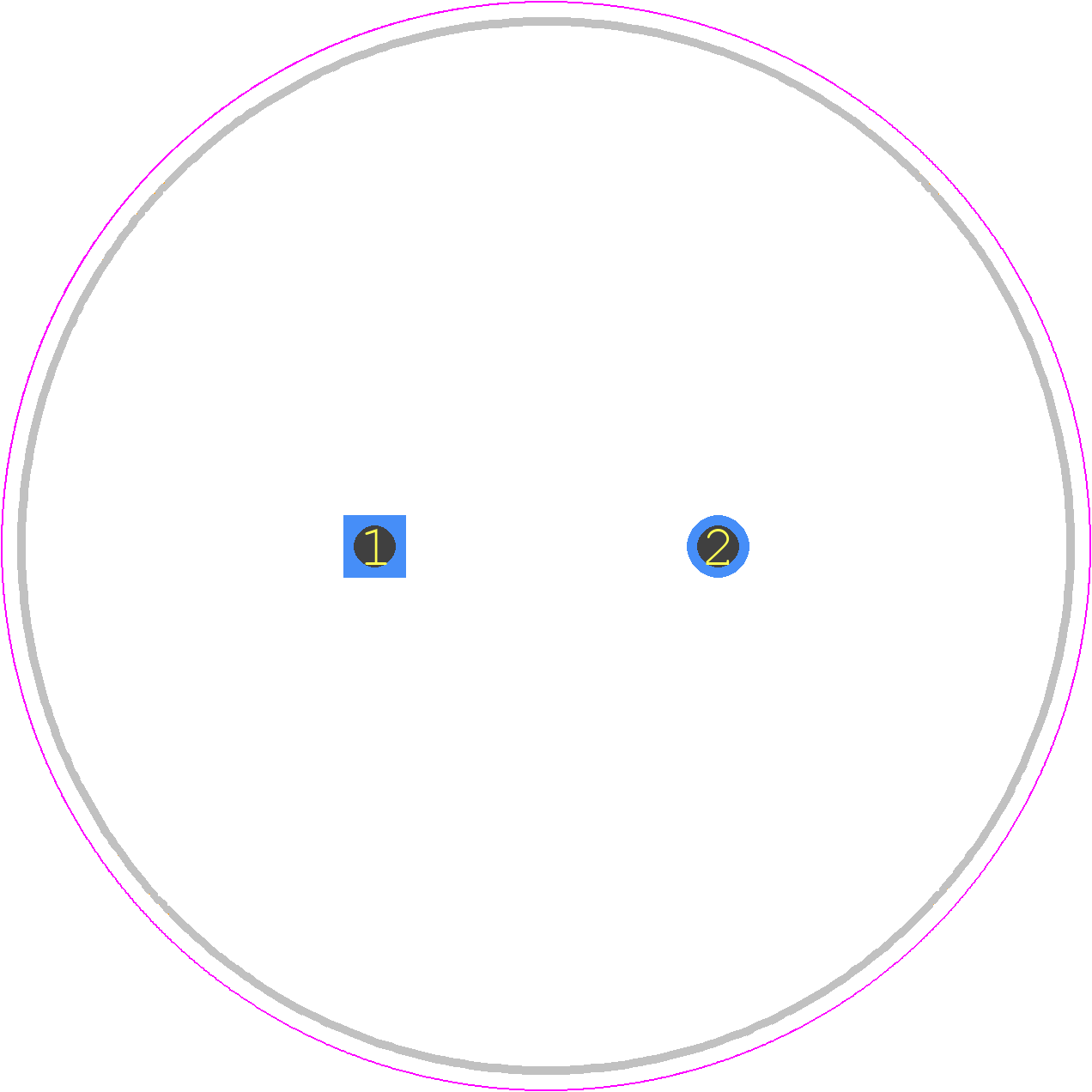 LGN2X121MELB45 - Nichicon PCB footprint - Capacitor, Polarized Radial Diameter - Capacitor, Polarized Radial Diameter - LGN2X121MELB45-1