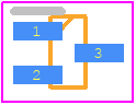 BAT54ST - onsemi PCB footprint - SOT23 (3-Pin) - SOT23 (3-Pin) - BAT54ST