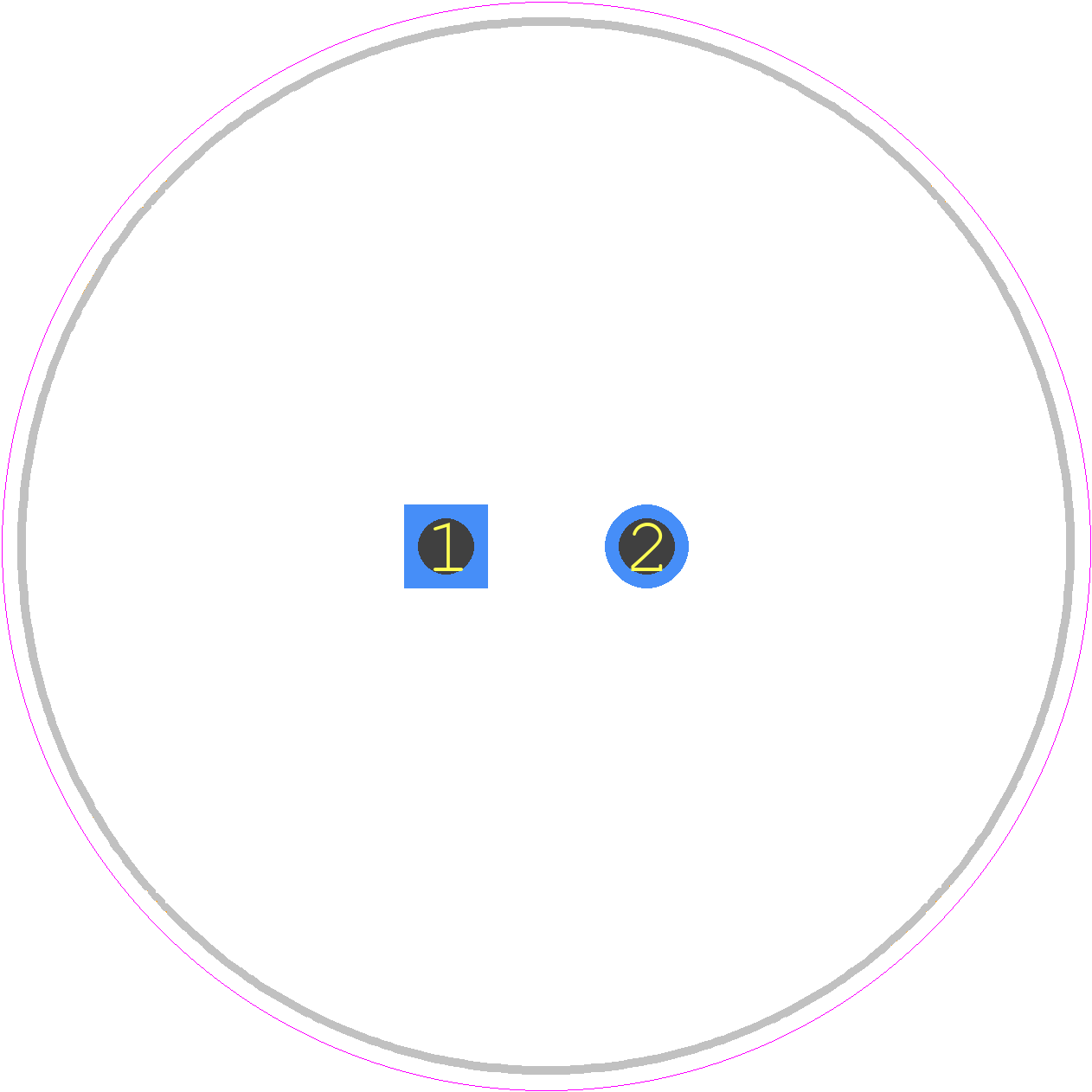 ELG227M400AS3AA - Yageo Group PCB footprint - Capacitor, Polarized Radial Diameter - Capacitor, Polarized Radial Diameter - 30mm x 35mm