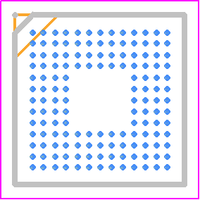 ATSAME70Q21B-CFN - Microchip PCB footprint - BGA - BGA - UFBGA144, 144-ball UFBGA