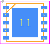NCP81075MTTXG - onsemi PCB footprint - Small Outline No-lead - Small Outline No-lead - WDFN10 4x4, 0.8P