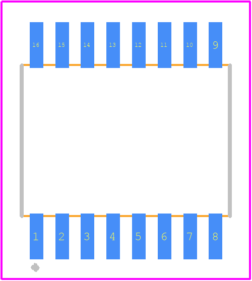 ACS710KLATR-6BB-T - Allegro Microsystems PCB footprint - Other - Other - Package LA, 16-Pin SOICW