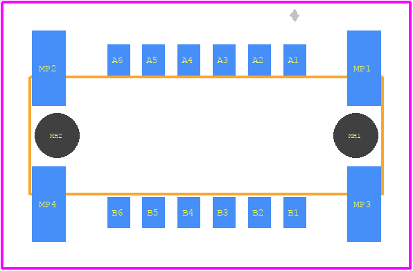 234198 - TE Connectivity PCB footprint - Other - Other - 234198-1