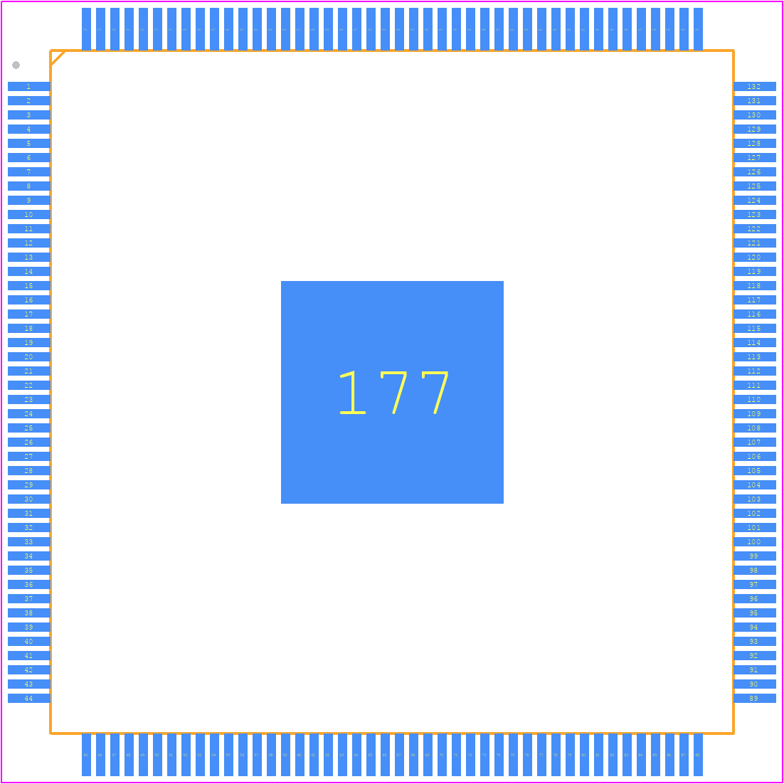 TC1782F320F180HRBAKXUMA2 - Infineon PCB footprint - Quad Flat Packages - Quad Flat Packages - PG-LQFP-176-10/PG-LQFP-176-20