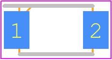 ES1JAF - onsemi PCB footprint - Small Outline Diode Flat Lead - Small Outline Diode Flat Lead - ES1JAF-