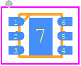 SKY65404-31 - Skyworks PCB footprint - Small Outline No-lead - Small Outline No-lead - SKY65404