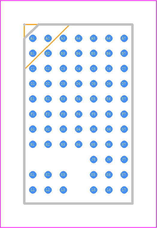 LTM8032EY#PBF - Analog Devices PCB footprint - BGA - BGA - BGA Package 71-Lead (15mm × 9.00mm × 3.42mm)