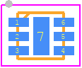 MIC826TYMT-TR - Microchip PCB footprint - Small Outline No-lead - Small Outline No-lead - 6 - pin 1.6 mm x 1.6 mm TDFN