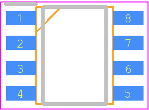 EPCQ16ASI8N - Intel PCB footprint - Small Outline Packages - Small Outline Packages - 8-Pin Small Outline Integrated Circuit Package (SOIC) - Wire Bond _1