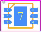 LDL112PU33R - STMicroelectronics PCB footprint - Small Outline No-lead - Small Outline No-lead - DFN6 (2x2) package