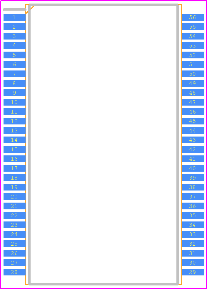 LH28F160S5HNS-S1 - Sharp Microelectronics PCB footprint - Small Outline Packages - Small Outline Packages - 56pin ssop