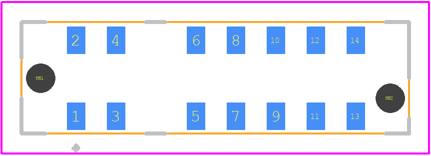 MEC2-08-01-L-DV - SAMTEC PCB footprint - Other - Other - MEC2-08-01-L-DV-1