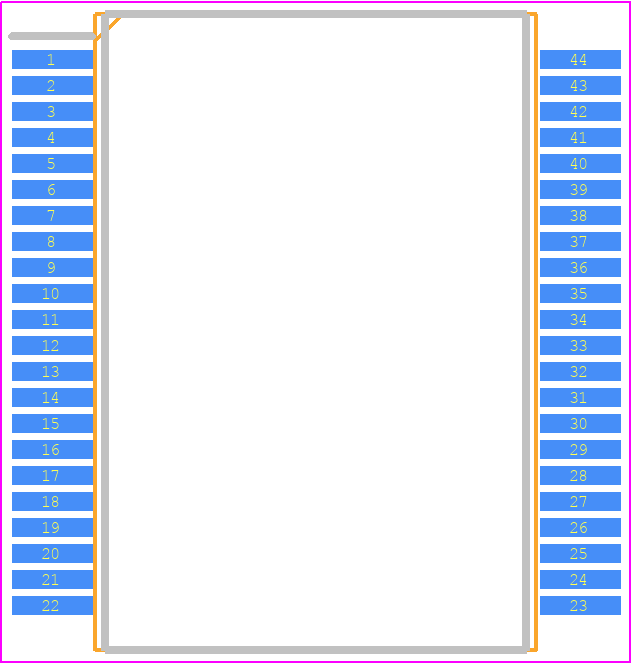 TAS5424ATDKDRMQ1 - Texas Instruments PCB footprint - Small Outline Packages - Small Outline Packages - DKD0044A