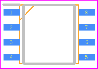 NJM2267M - New Japan Radio PCB footprint - SOT23 (8-Pin) - SOT23 (8-Pin) - DMP8-1