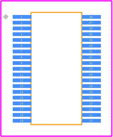 A3942KLGTR-T - Allegro Microsystems PCB footprint - Other - Other - LG Package, 38-Pin TSSOP