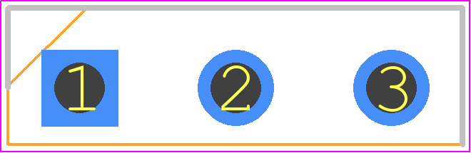 2SK2698 - Toshiba PCB footprint - Transistor Outline, Vertical - Transistor Outline, Vertical - 2SK2698